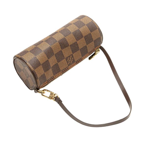 Pre-owned Louis Vuitton Damier Ebene Papillon Pochette Brown