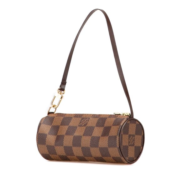 Pre-owned Louis Vuitton Damier Ebene Papillon Pochette Brown