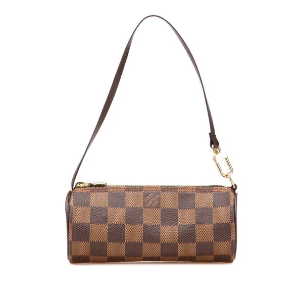 Pre-owned Louis Vuitton Damier Ebene Papillon Pochette Brown