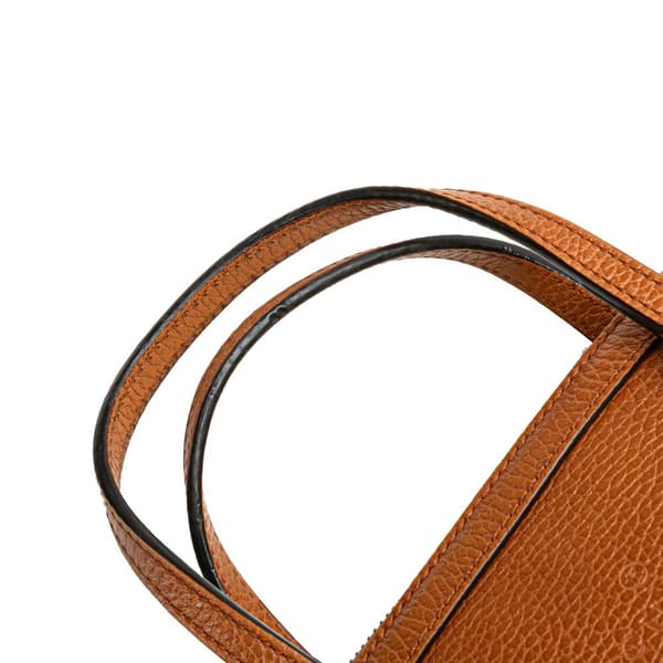 Pre-owned Gucci Mini Leather Dome Satchel Brown