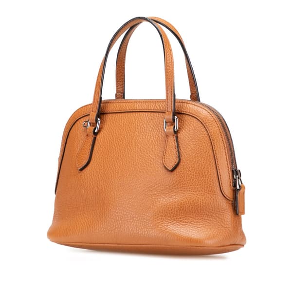 Pre-owned Gucci Mini Leather Dome Satchel Brown