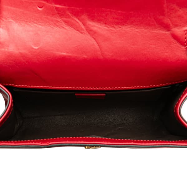 Pre-owned Gucci Small Leather Zumi Satchel Red