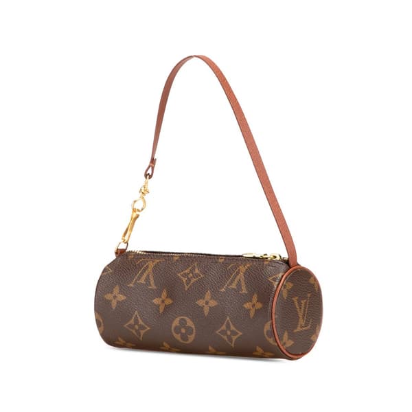 Pre-owned Louis Vuitton Monogram Papillon Pochette Brown