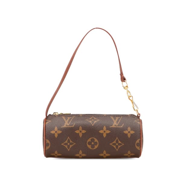 Pre-owned Louis Vuitton Monogram Papillon Pochette Brown