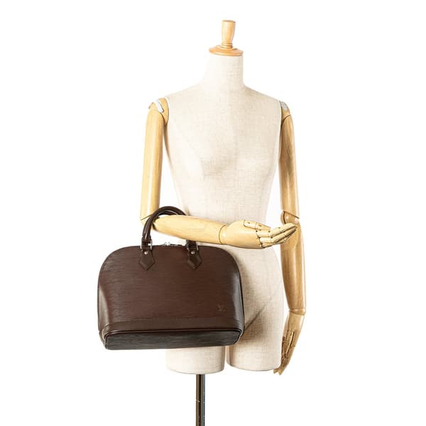 Pre-owned Louis Vuitton Epi Alma PM Brown