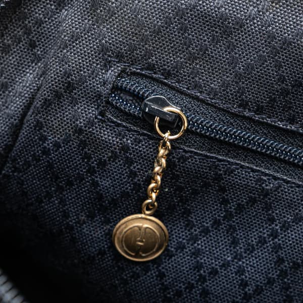 Pre-owned Gucci Suede Bamboo Dome Satchel Blue
