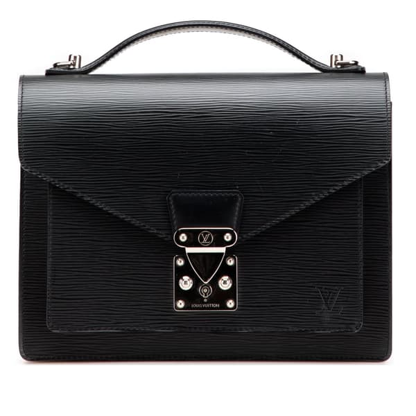 Pre-owned Louis Vuitton Epi Monceau 28 Black