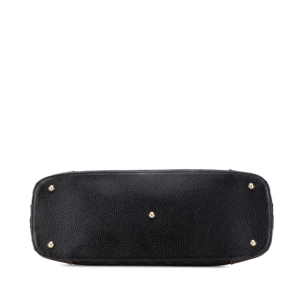 Pre-owned Gucci GG Canvas Dome Nailhead Handbag Black
