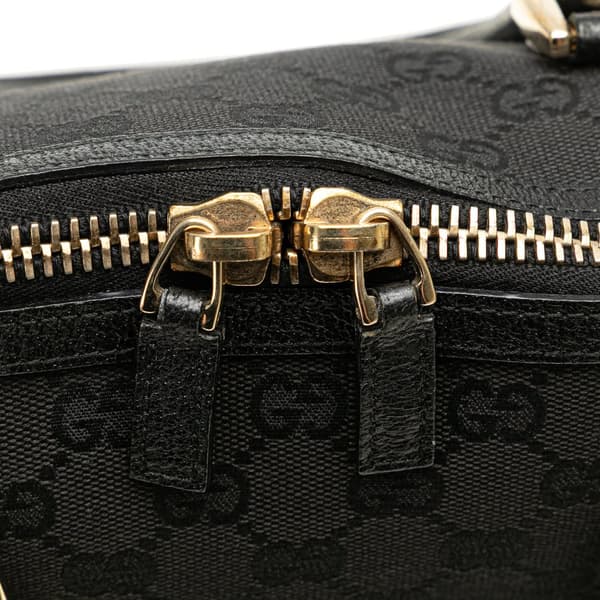 Pre-owned Gucci GG Canvas Dome Nailhead Handbag Black