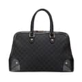 Miniatyrbild 1 av 10: Pre-owned Gucci GG Canvas Dome Nailhead Handbag Black