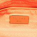 Miniatyrbild 5 av 10: Pre-owned Prada Saffiano Trimmed Tessuto Satchel Orange