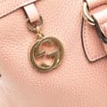 Miniatyrbild 9 av 10: Pre-owned Gucci Dollar Calfskin GG Charm Satchel Pink