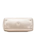 Miniatyrbild 3 av 9: Pre-owned Gucci Medium Calfskin Bamboo Shopper Satchel Gold