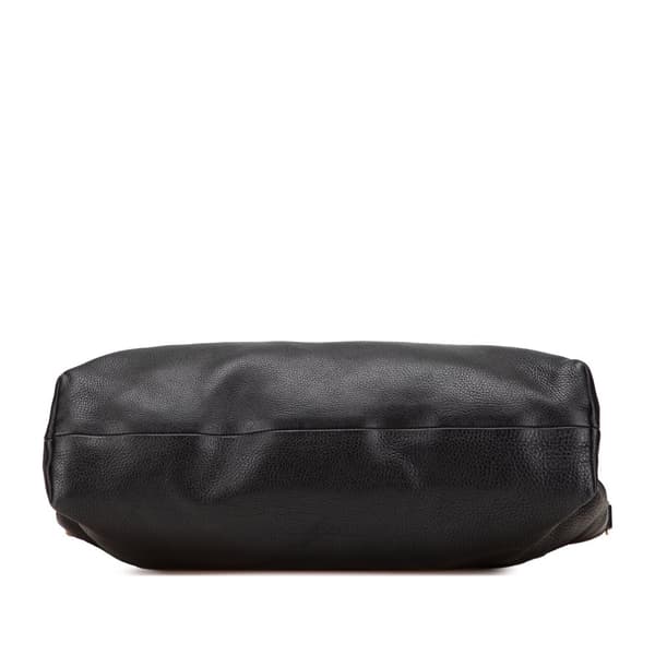Pre-owned Gucci Large Calfskin Bamboo Shopper Satchel Black
