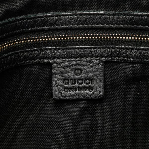 Pre-owned Gucci Large Calfskin Bamboo Shopper Satchel Black