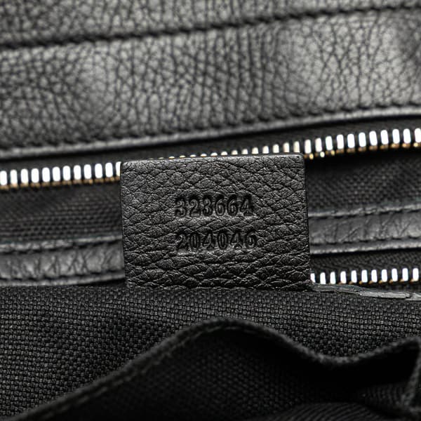 Pre-owned Gucci Large Calfskin Bamboo Shopper Satchel Black