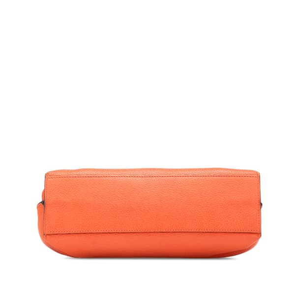 Pre-owned Gucci Small Leather Bamboo Daily Satchel Orange
