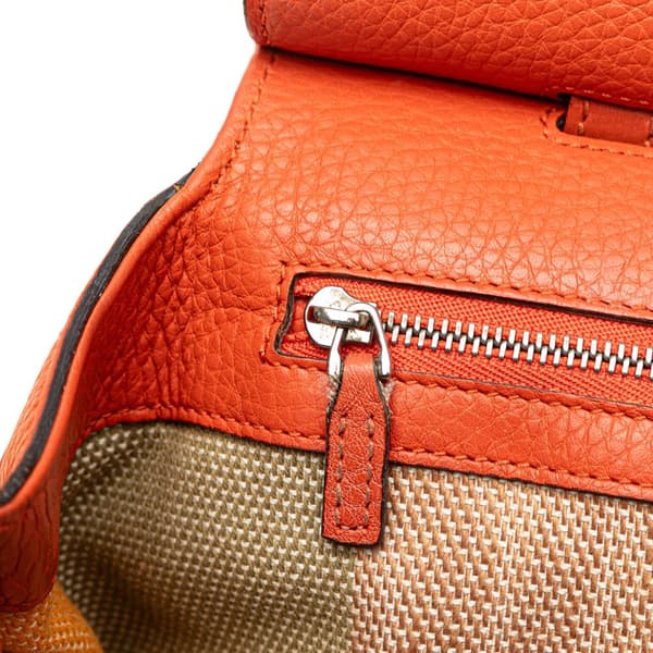 Pre-owned Gucci Small Leather Bamboo Daily Satchel Orange