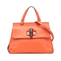 Miniatyrbild 1 av 9: Pre-owned Gucci Small Leather Bamboo Daily Satchel Orange