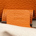 Miniatyrbild 7 av 8: Pre-owned Gucci Medium Calfskin Bamboo Shopper Satchel Orange