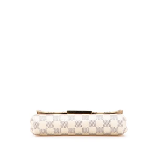 Pre-owned Louis Vuitton Damier Azur Favorite PM White