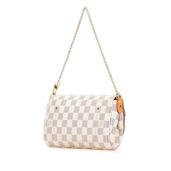 Pre-owned Louis Vuitton Damier Azur Favorite PM White