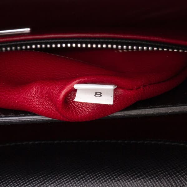 Pre-owned Prada Studded Saffiano Handbag Black