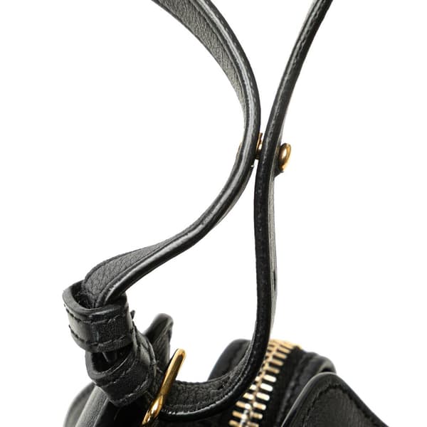 Pre-owned Saint Laurent Baby Leather Monogram Cabas Satchel Black