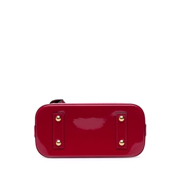 Pre-owned Louis Vuitton Monogram Vernis Alma BB Red