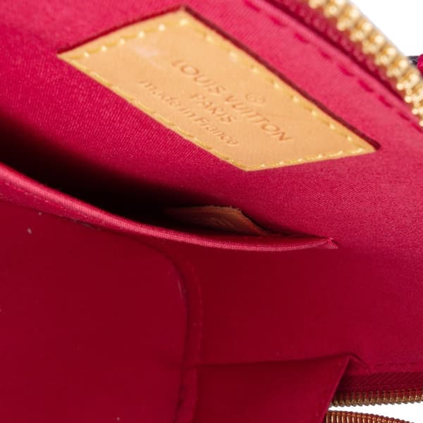 Pre-owned Louis Vuitton Monogram Vernis Alma BB Red