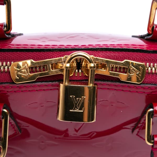 Pre-owned Louis Vuitton Monogram Vernis Alma BB Red