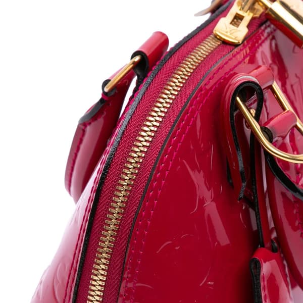 Pre-owned Louis Vuitton Monogram Vernis Alma BB Red