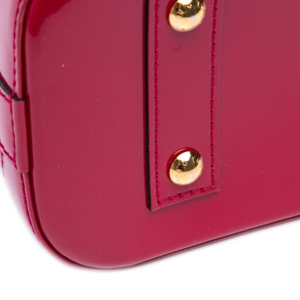 Pre-owned Louis Vuitton Monogram Vernis Alma BB Red
