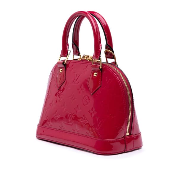 Pre-owned Louis Vuitton Monogram Vernis Alma BB Red