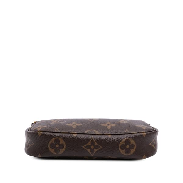 Pre-owned Louis Vuitton Monogram Mini Pochette Accessoires Brown