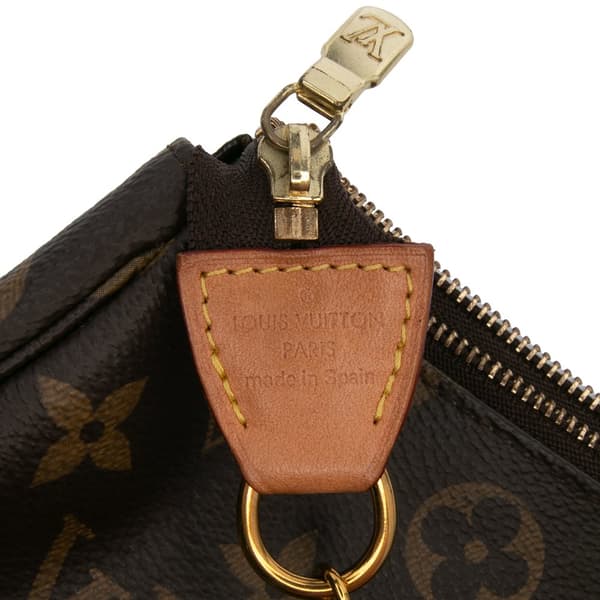 Pre-owned Louis Vuitton Monogram Mini Pochette Accessoires Brown