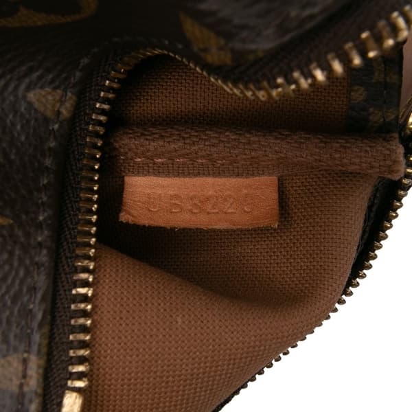 Pre-owned Louis Vuitton Monogram Mini Pochette Accessoires Brown