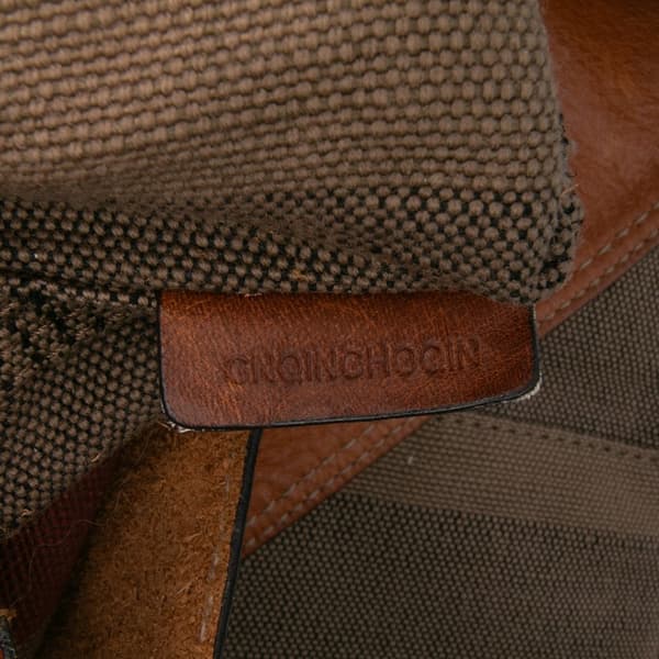 Pre-owned Burberry Medium Mega Check Canvas Ashby Bucket Bag Brown