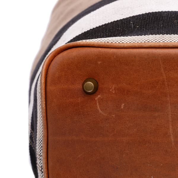 Pre-owned Burberry Medium Mega Check Canvas Ashby Bucket Bag Brown