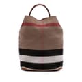 Miniatyrbild 1 av 10: Pre-owned Burberry Medium Mega Check Canvas Ashby Bucket Bag Brown