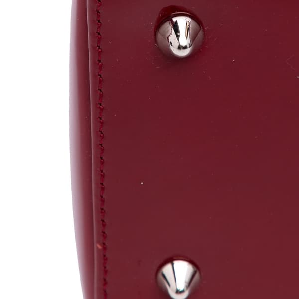 Pre-owned Dior Medium Patent Cannage Lady Dior Red