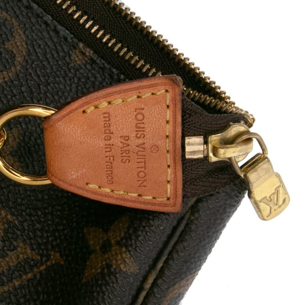 Pre-owned Louis Vuitton Monogram Mini Pochette Accessoires Brown