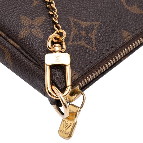 Pre-owned Louis Vuitton Monogram Mini Pochette Accessoires Brown