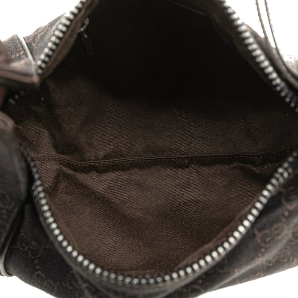 Pre-owned Gucci GG Denim Handbag Brown