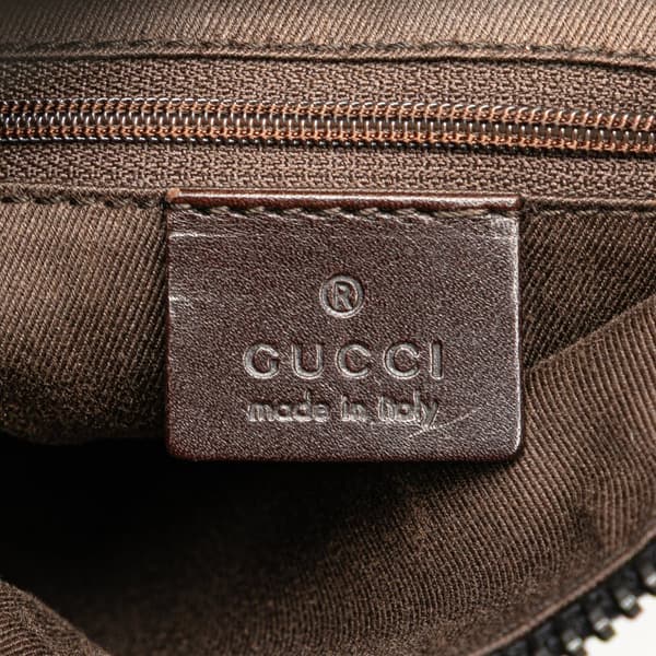 Pre-owned Gucci GG Denim Handbag Brown