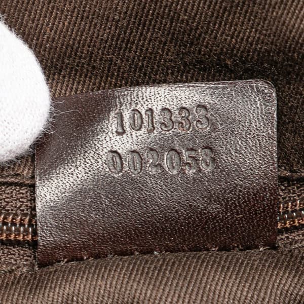 Pre-owned Gucci GG Denim Handbag Brown