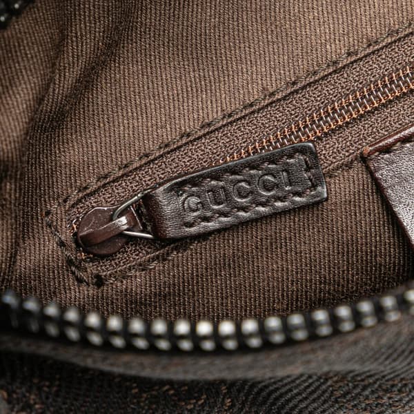 Pre-owned Gucci GG Denim Handbag Brown