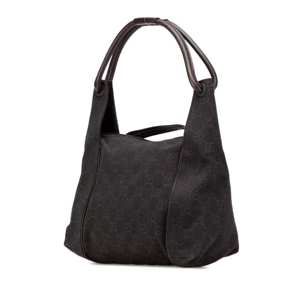 Pre-owned Gucci GG Denim Handbag Brown