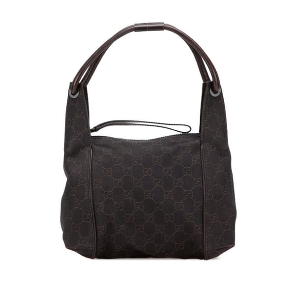 Pre-owned Gucci GG Denim Handbag Brown
