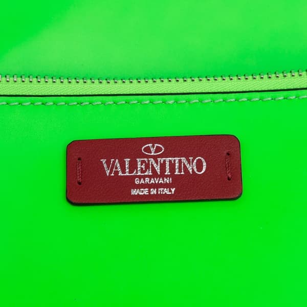 Pre-owned Valentino Leather VLTN Satchel Green